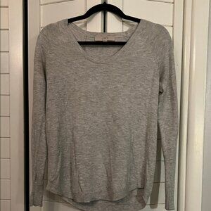 LOFT Heather Gray Knit Top